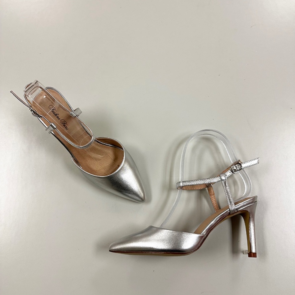 Dressy Heels from Fashion Focus - 1185-1 Silver